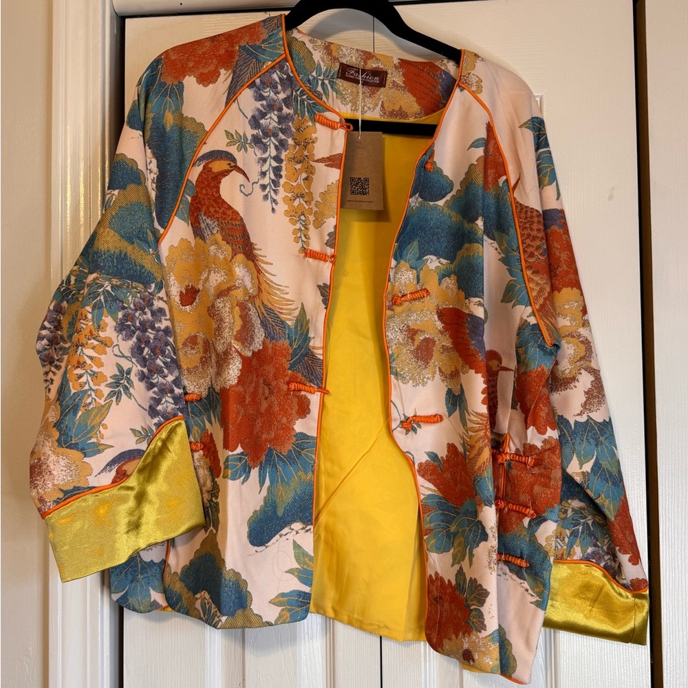 Fashion Classic Collection Tapestry Layering Kimono Asian Inspired NWT Size M/L - Picture 10 of 15